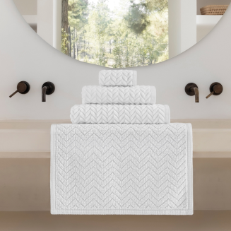 Mata łazienkowa Sorema Chevron White 50x80 cm - 4