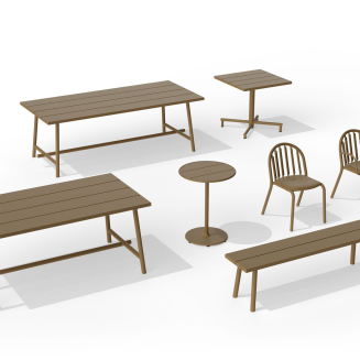 Stół ogrodowy Fatboy Fred's Table Medium Mochaccino 170x90x76 cm - 12