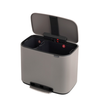 Kosz na śmieci Brabantia Bo Mineral 23+11l szary - 2