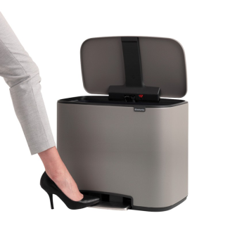 Kosz na śmieci Brabantia Bo Mineral 23+11l szary - 8