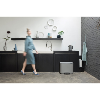 Kosz na śmieci Brabantia Bo Mineral 23+11l szary - 7