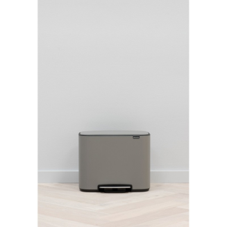 Kosz na śmieci Brabantia Bo Mineral 23+11l szary - 6