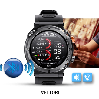 Smartwatch VELTORI VT130-1 Czarny Pasek Silikonowy - 21