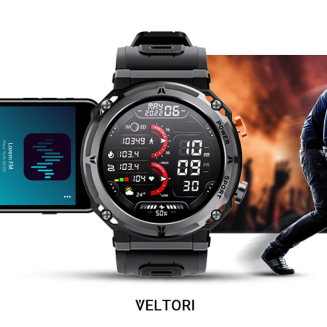 Smartwatch VELTORI VT130-1 Czarny Pasek Silikonowy - 23
