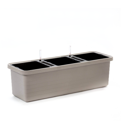 Donica samo-nawadniająca Urbalive Berberis Trio jasnoszary 117x39 cm