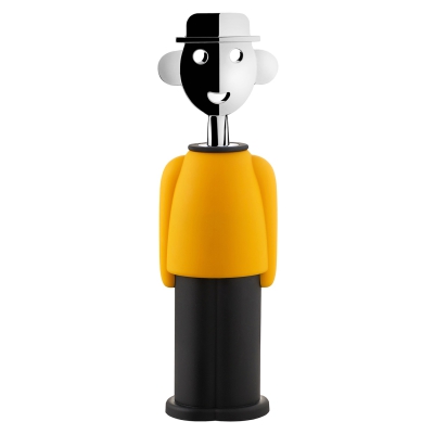 Alessi Alessandro M. corkscrew, yellow and black
