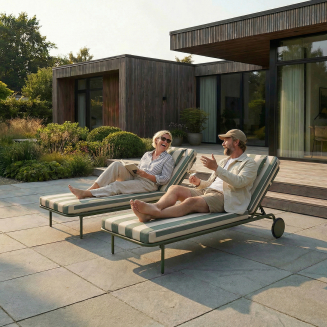 Łóżko ogrodowe SACKit Mollis Sunbed Renesse Olive - 3