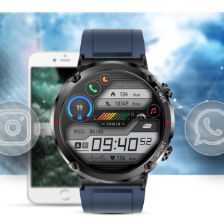 Smartwatch Gravity GT21-5 + Granatowy Pasek Silikonowy - 13