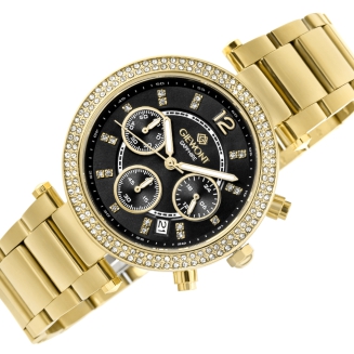 Zegarek Damski Giewont Sapphire Złoto Czarny GW3380-B3 - 3