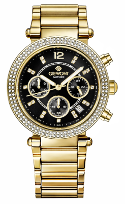 Zegarek Damski Giewont Sapphire Złoto Czarny GW3380-B3