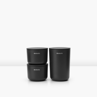 Zestaw 3 pojemników Brabantia ReNew Dark Grey - 4
