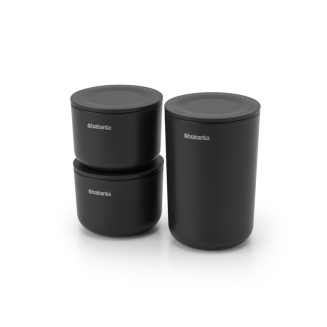 Zestaw 3 pojemników Brabantia ReNew Dark Grey - 2