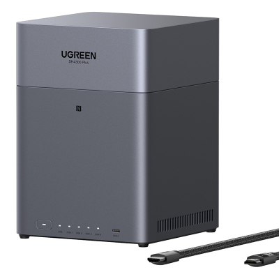  Ugreen DH4300 Plus NAS File Server, 4-Disk, A76+A55, 8GB DDR4, 2.5GbE, 4K + HDMI Cable