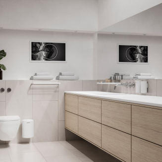 Dozownik do mydła ścienny Zone Denmark Rim White - 4