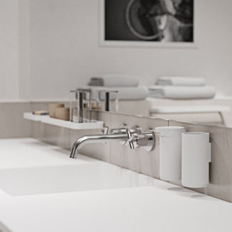 Zone Denmark Rim White Wall Mounted Soap Dispenser - 2