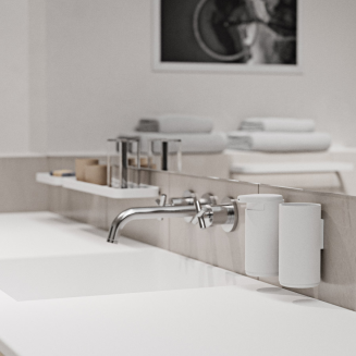 Dozownik do mydła ścienny Zone Denmark Rim White - 2