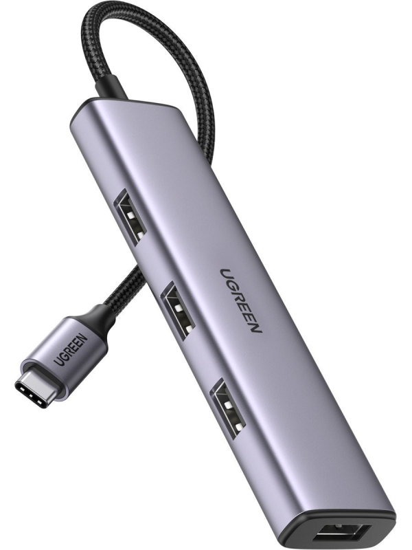  UGREEN CM473 4in1 USB-C Hub 4x USB 3.0 (gray)