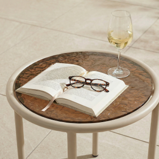 Stolik ogrodowy SACKit Mollis Side Table Renesse Taupe ∅50 cm - 3