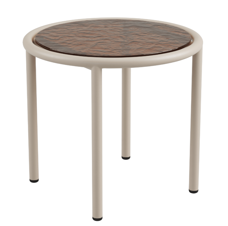 Stolik ogrodowy SACKit Mollis Side Table Renesse Taupe ∅50 cm