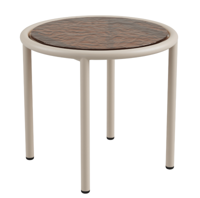 Stolik ogrodowy SACKit Mollis Side Table Renesse Taupe ∅50 cm