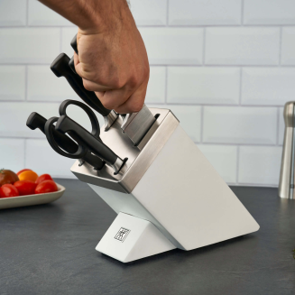 Zestaw 5 noży w bloku samoostrzącym z nożycami Four Star White - 12