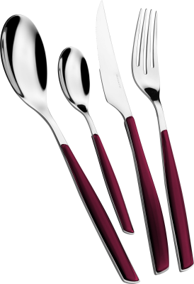 Zestaw sztućców obiadowych Casa Bugatti Glamour Garnet Red 24 szt.