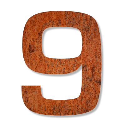  Keilbach Iron Number "9" 24 cm house number