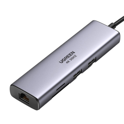 Hub UGREEN Revodok CM512 USB-C HDMI RJ45 SD 6w1