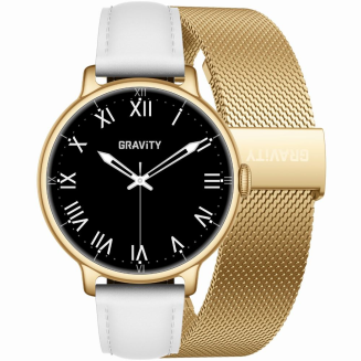 Smartwatch Gravity Złoty Bransoleta + Pasek GT33-2 - 14