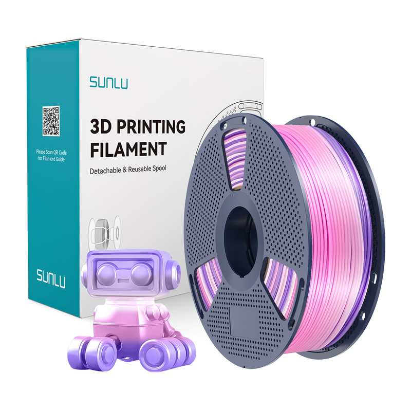  Filament SUNLU PLA+ Silk 1.75mm 1kg Rainbow 03