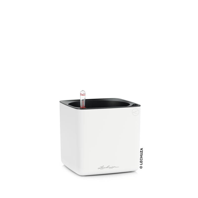 Doniczka Lechuza Cube Premium 14 | 16 biały mat