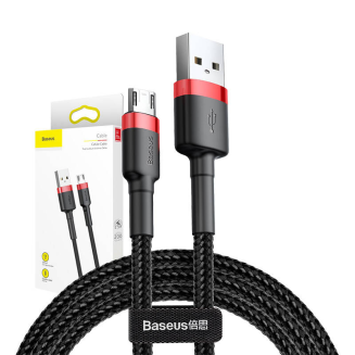 Kabel USB do Micro USB Baseus Cafule 1.5A 2m (czerwono-czarny) - 7