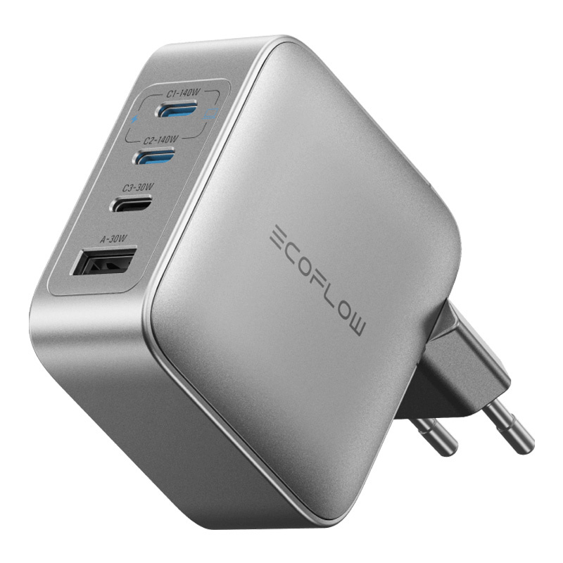  ECOFLOW RAPID Pro 140W 3xUSB-C+USB-A GaN wall charger