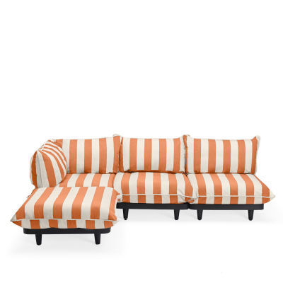  Fatboy Paletti Set Large Stripe Orange Creme Garden Sofa | PROMOTION: FREE COVER!