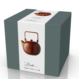 Dzbanek kamionkowy z sitkiem Bitz Amber 1.2l - 2