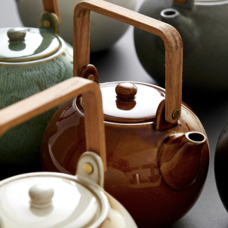  Stoneware jug with strainer Bitz Amber 1.2l - 6