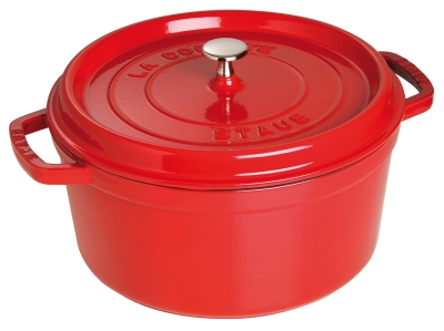  Staub round cast iron pot - Red, 2.6 ltr