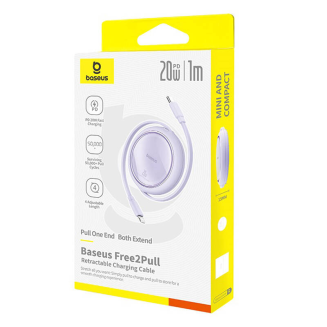 Kabel USB Baseus Free2Pull USB-C do iP 20W 1m (fioletowy) - 6