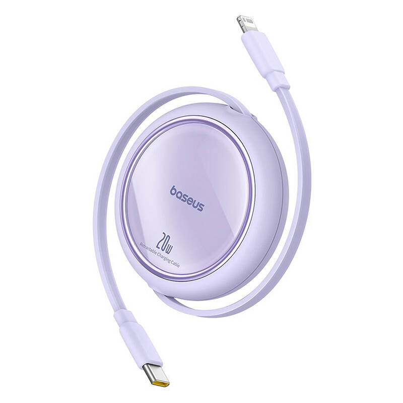 Kabel BASEUS Free2Pull USB-C-Lightning 1m 20W (fioletowy)