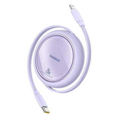 Kabel BASEUS Free2Pull USB-C-Lightning 1m 20W (fioletowy)