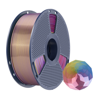 Filament SUNLU PLA+ Silk Forth-Color 1.75mm 1kg (niebiesko-fioletowo-czerwono-złoty) - 2