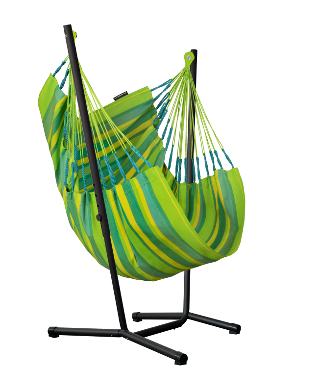Fotel hamakowy ze stojakiem La Siesta Fiji Outdoor Lime Basic