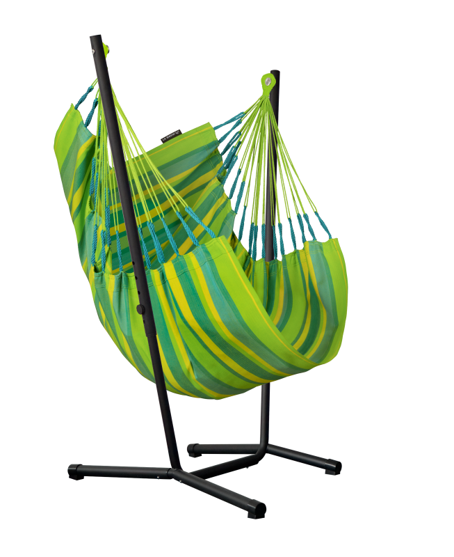 Fotel hamakowy ze stojakiem La Siesta Fiji Outdoor Lime Basic