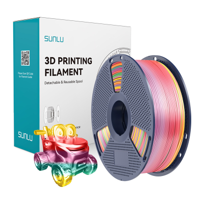  Filament SUNLU PLA+ Silk 1.75mm 1kg Rainbow 01