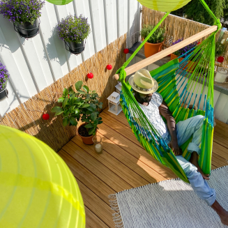 Fotel hamakowy La Siesta Domingo Lime Kingsize - 7