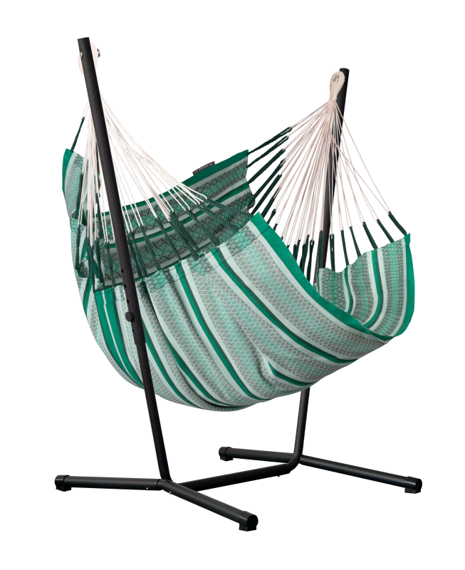 Fotel hamakowy ze stojakiem La Siesta Fiji Organic Agave Comfort