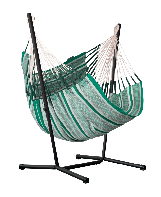 Fotel hamakowy ze stojakiem La Siesta Fiji Organic Agave Comfort