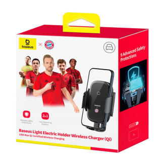 Uchwyt samochodowy BASEUS z ładowarką indukcyjną 15W (czarny) - 4