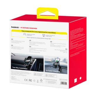 Uchwyt samochodowy BASEUS z ładowarką indukcyjną 15W (czarny) - 5