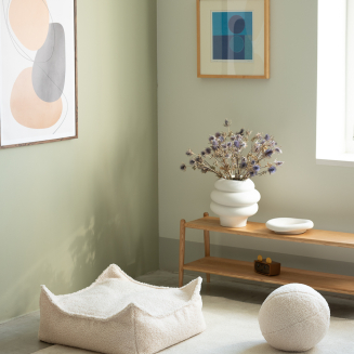  Wigiwama Square Ottoman Cream White Children's Pouf - 6